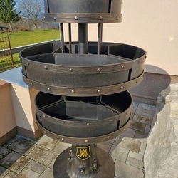 Support de pot de fleurs forg� à la main en forme d'arbre pour la paroisse