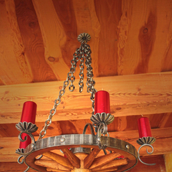 Chandelier forg� - Roue - Retour vers le pass� - Chandelier artistique