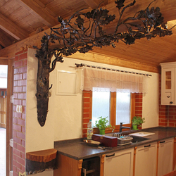  Accessoires en fer forg� � branche de chêne forg�e à la main