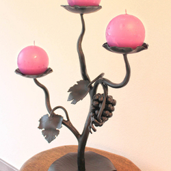 Styl� bougeoir en fer forg� Vigne - accessoire pour cave à vin, cave à vin...