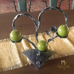 Bougeoir romantique en forme de cœur, un cadeau d'amour