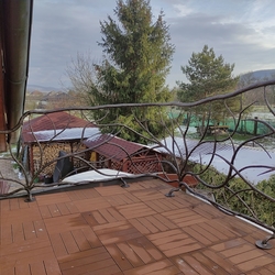 Balustrade de balcon luxueuse - branches d'arbre forgées à la main Balustrade de balcon luxueuse - branches d'arbre forgées à la main